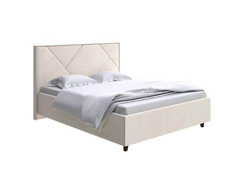 Кровать полуторная Tessera Grand - Мягкая кровать с высоким изголовьем и стильными ножками из массива бука