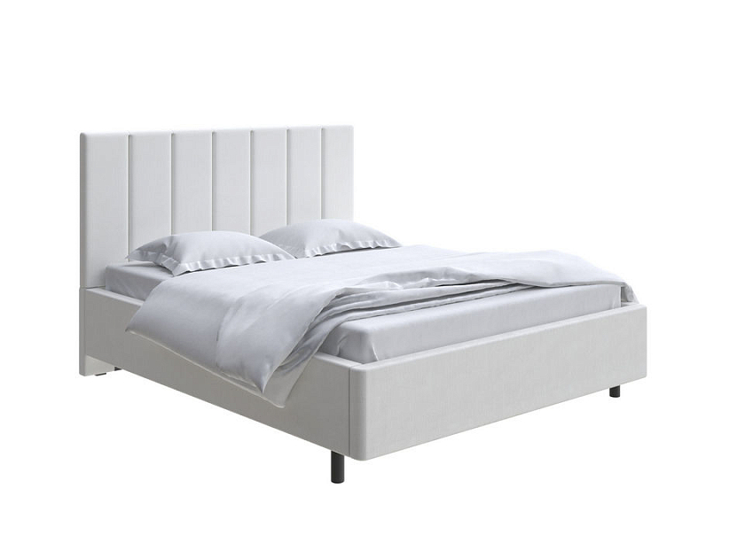 Кровать Oktava 140x200 Экокожа Белый - Кровать в лаконичном дизайне в обивке из мебельной ткани или экокожи.