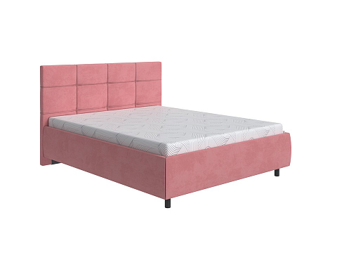 Розовая кровать New Life - Кровать в стиле минимализм с декоративной строчкой