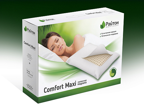 Гипоаллергенная подушка Comfort Maxi - Подушка классической формы из перфорированного латекса. 
