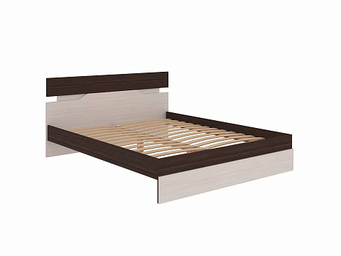 Белая двуспальная кровать Milton - Современная кровать с оригинальным изголовьем.