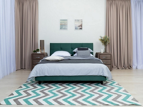 Розовая кровать Next Life 1 - Современная кровать в стиле минимализм с декоративной строчкой